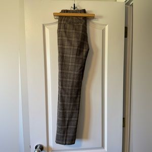 Brown plaid Dress pants, size 2